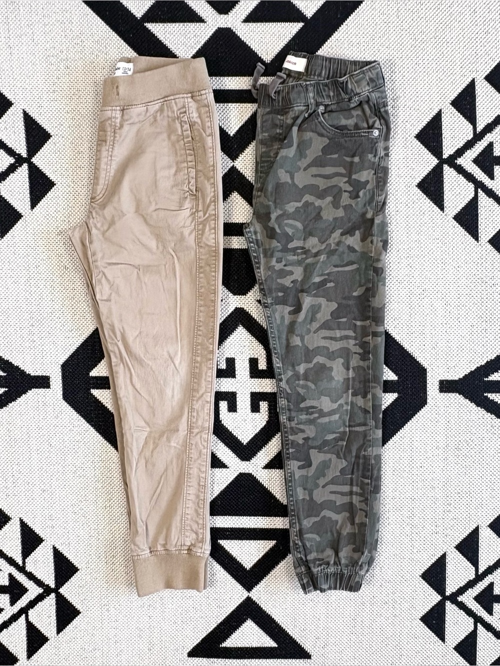Boys Bundle of Khaki & Camo Jogger Pants Size 14